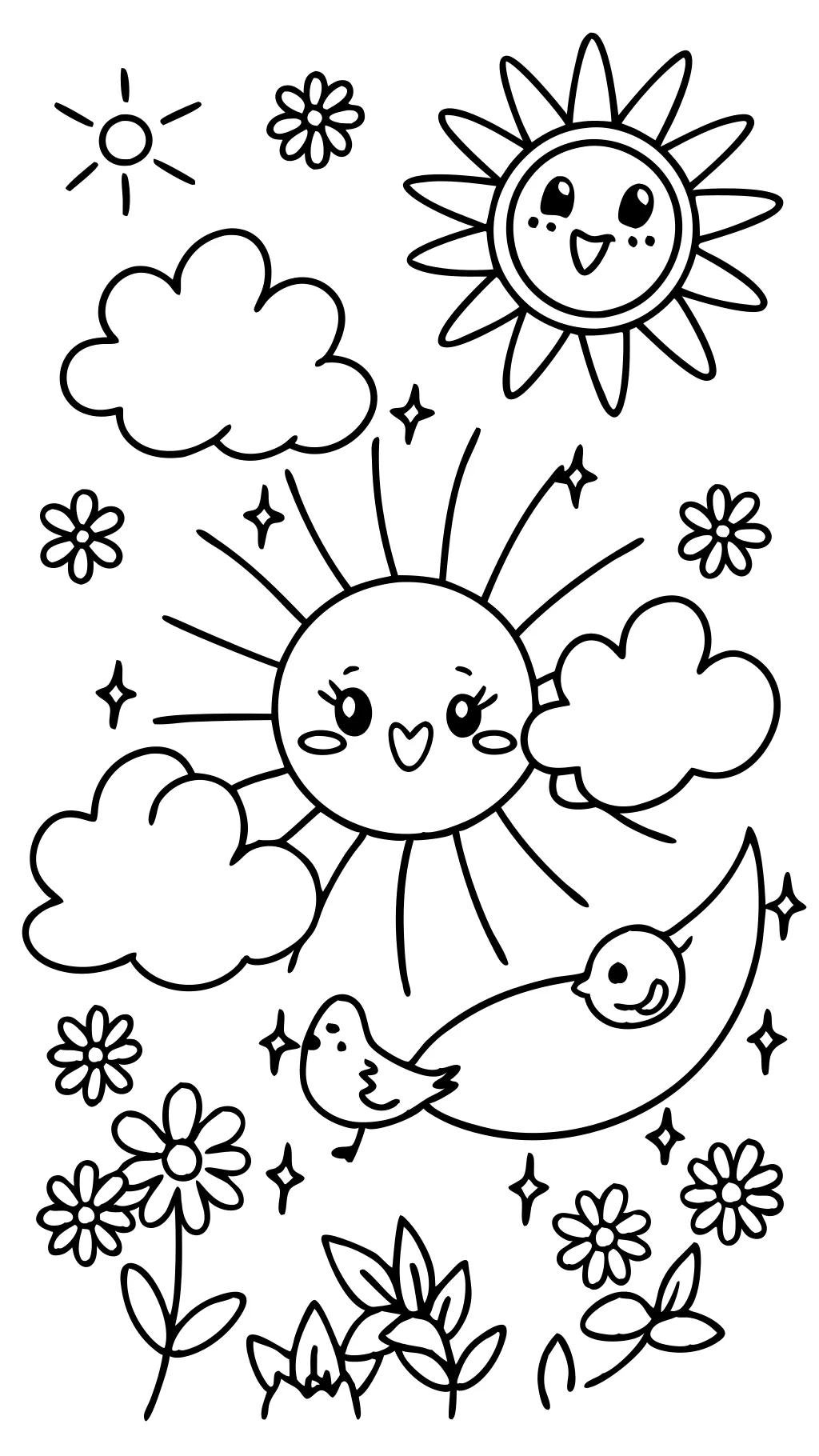 sunshine coloring pages